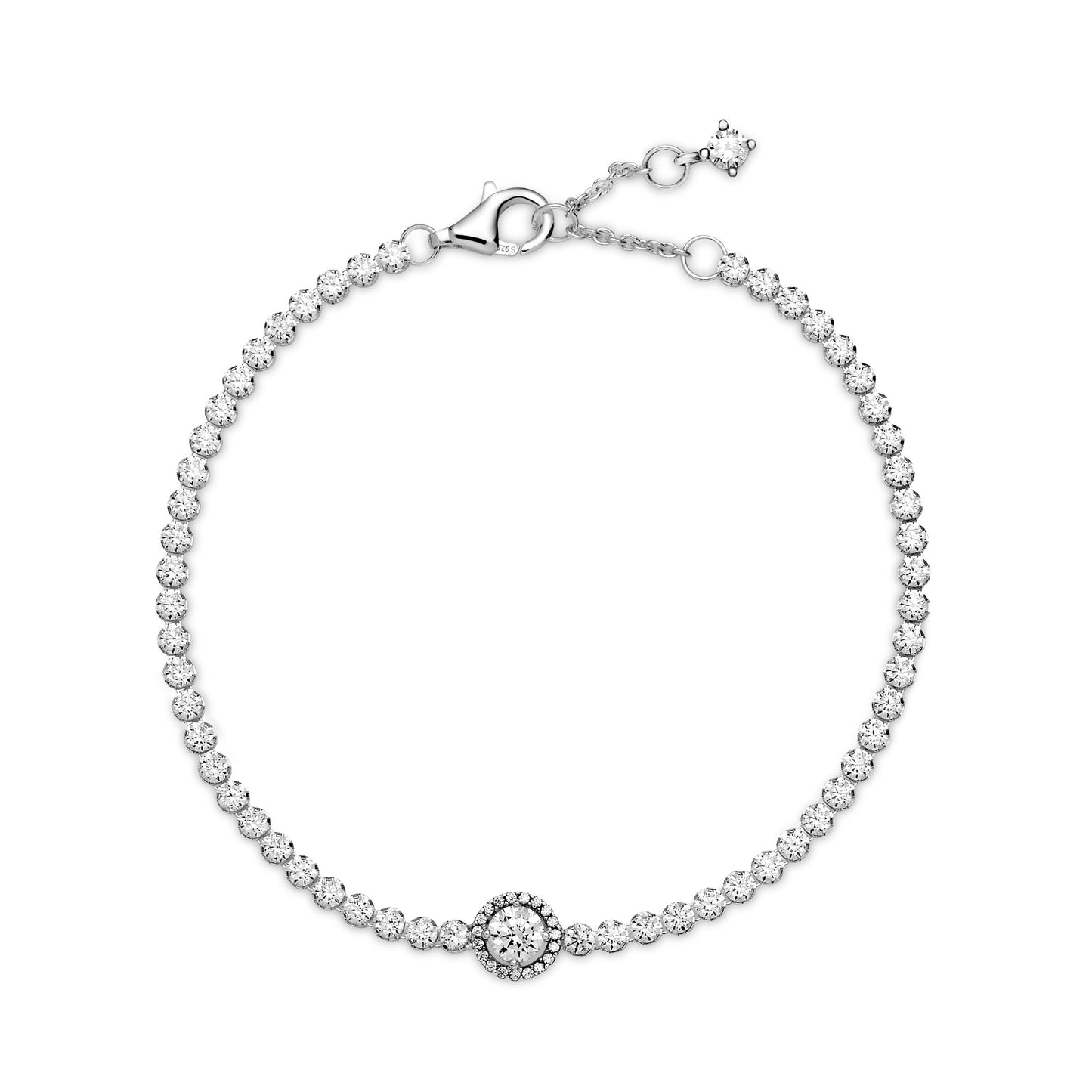 Sparkling Halo Tennis Bracelet Premium Fashion Jewelry Gift Collection