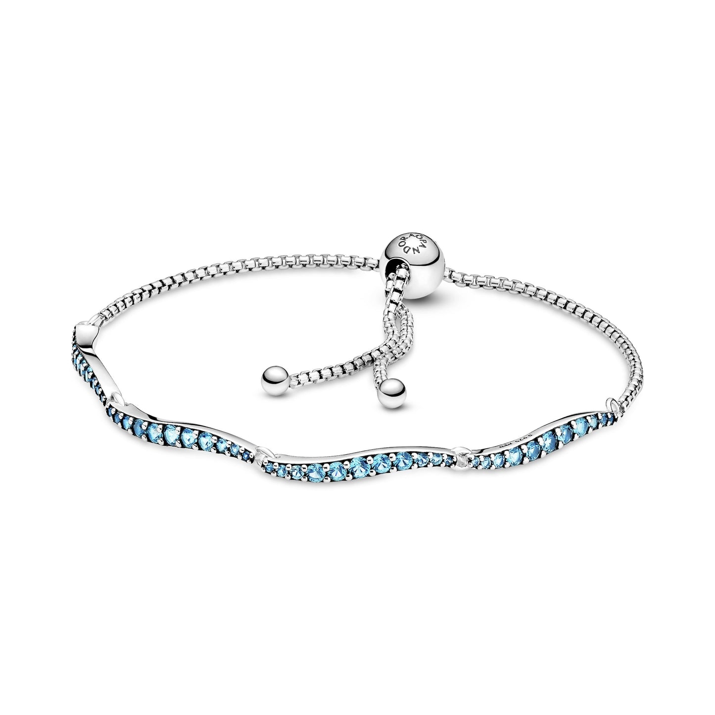 Blue Wavy Slider Bracelet Premium Fashion Jewelry Gift Collection