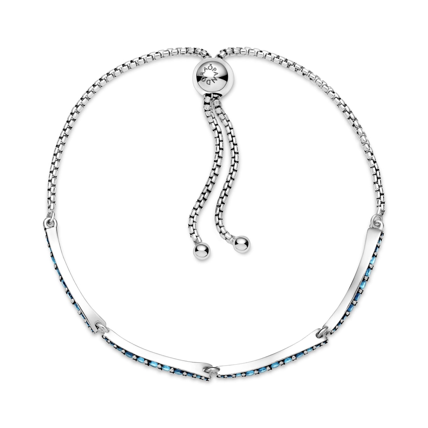 Blue Wavy Slider Bracelet Premium Fashion Jewelry Gift Collection