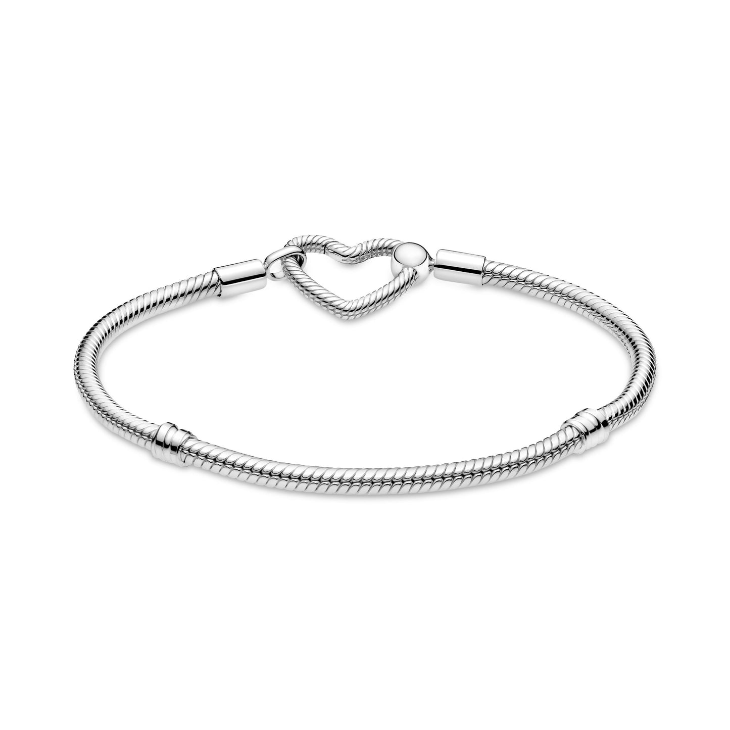 Pandora Moments Heart Closure Snake Chain Bracelet Premium Fashion Jewelry Gift Collection