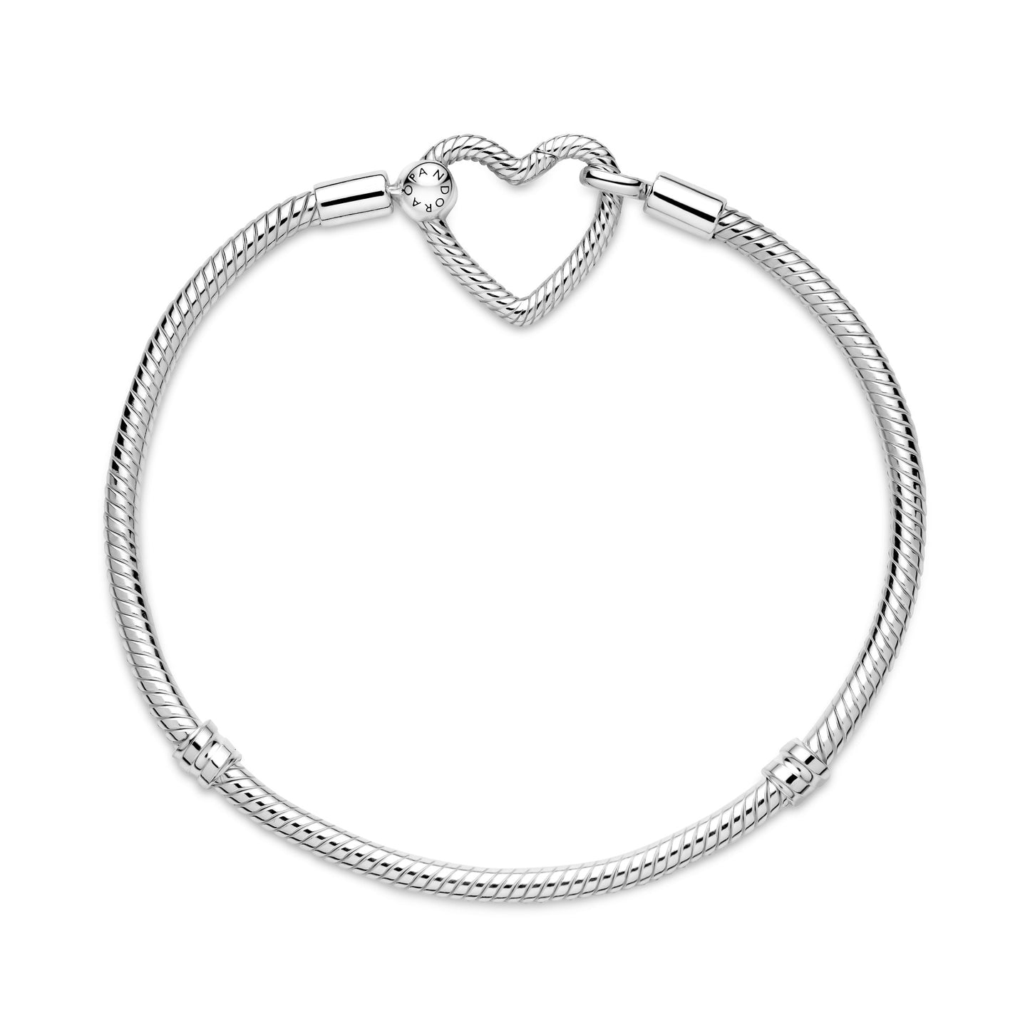 Pandora Moments Heart Closure Snake Chain Bracelet Premium Fashion Jewelry Gift Collection