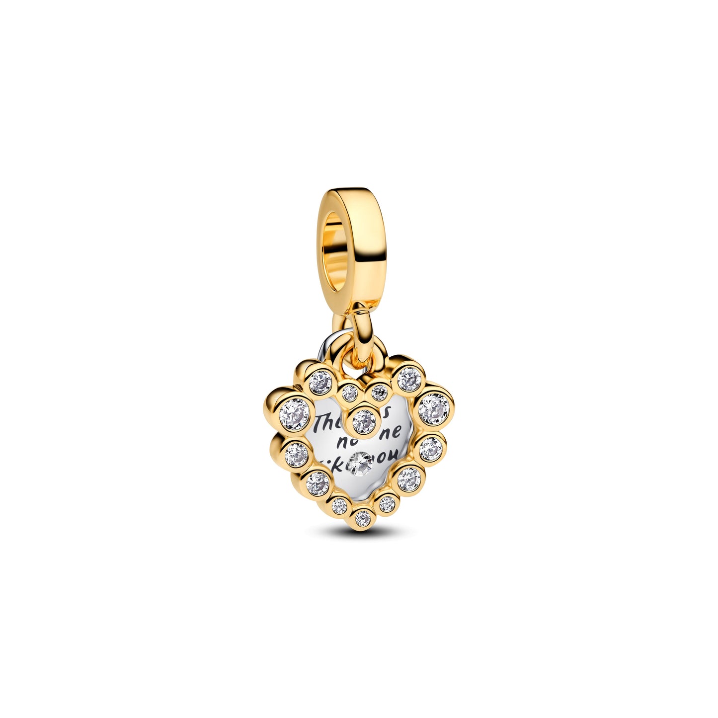 Sparkling Heart Double Dangle Charm Premium Fashion Jewelry Gift Collection