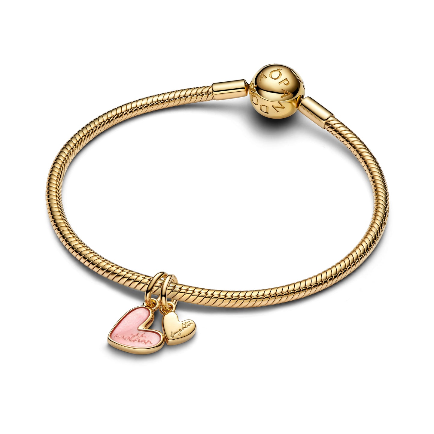 Pink Mother & Daughter Splittable Dangle Charm Premium Fashion Jewelry Gift Collection