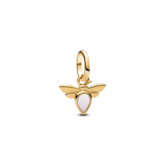White Bee Mini Dangle Charm Premium Fashion Jewelry Gift Collection