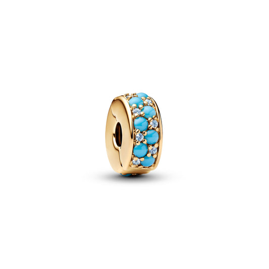 Aqua Blue Clip Charm Premium Fashion Jewelry Gift Collection