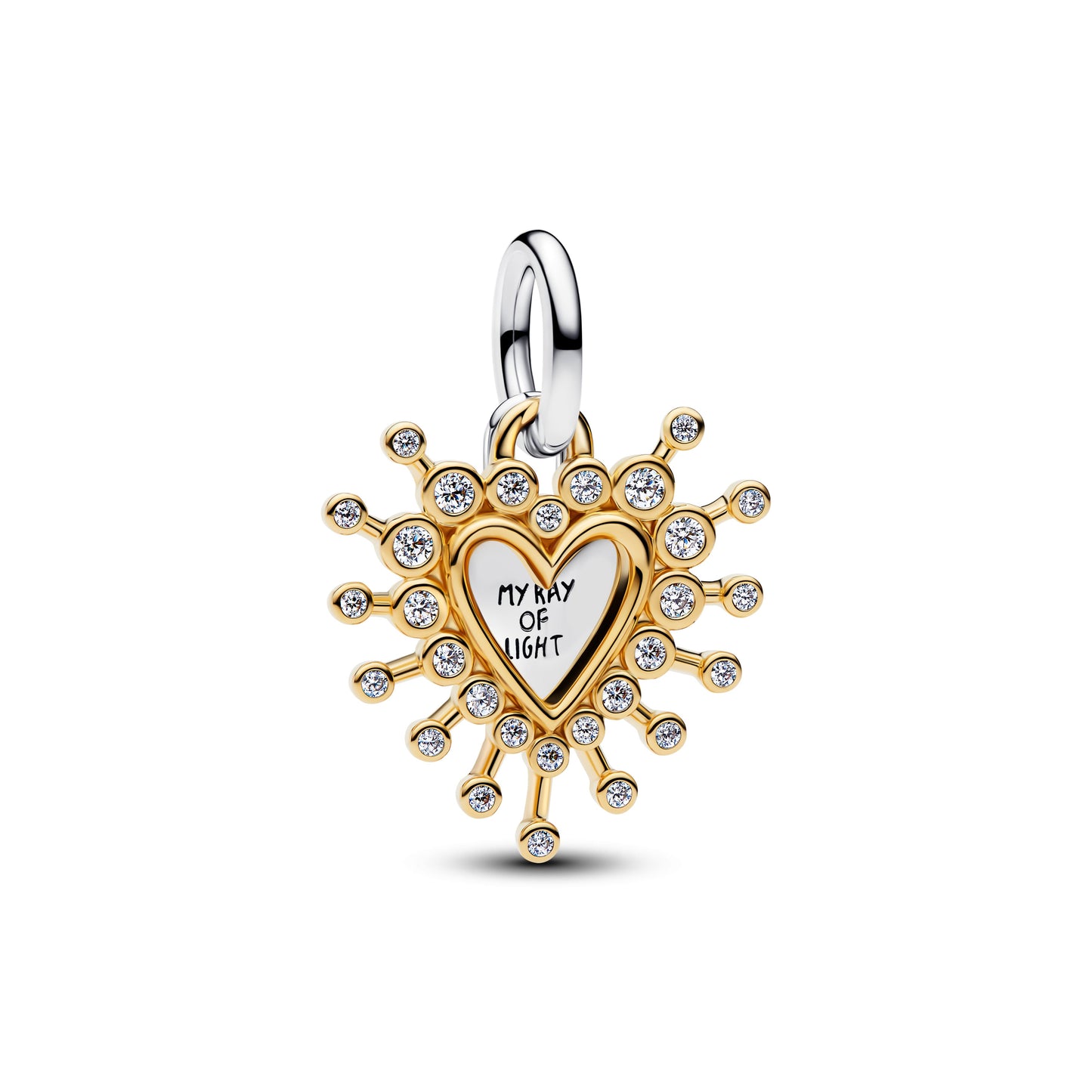 Radiant Heart Double Dangle Charm Premium Fashion Jewelry Gift Collection