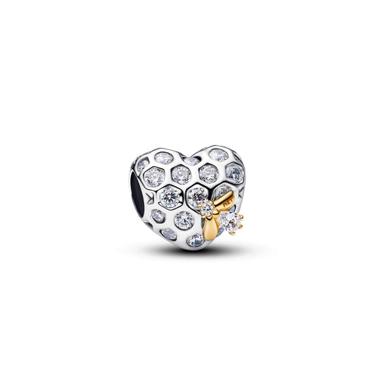 Bridgerton Honeycomb & Bee Heart Charm Premium Fashion Jewelry Gift Collection
