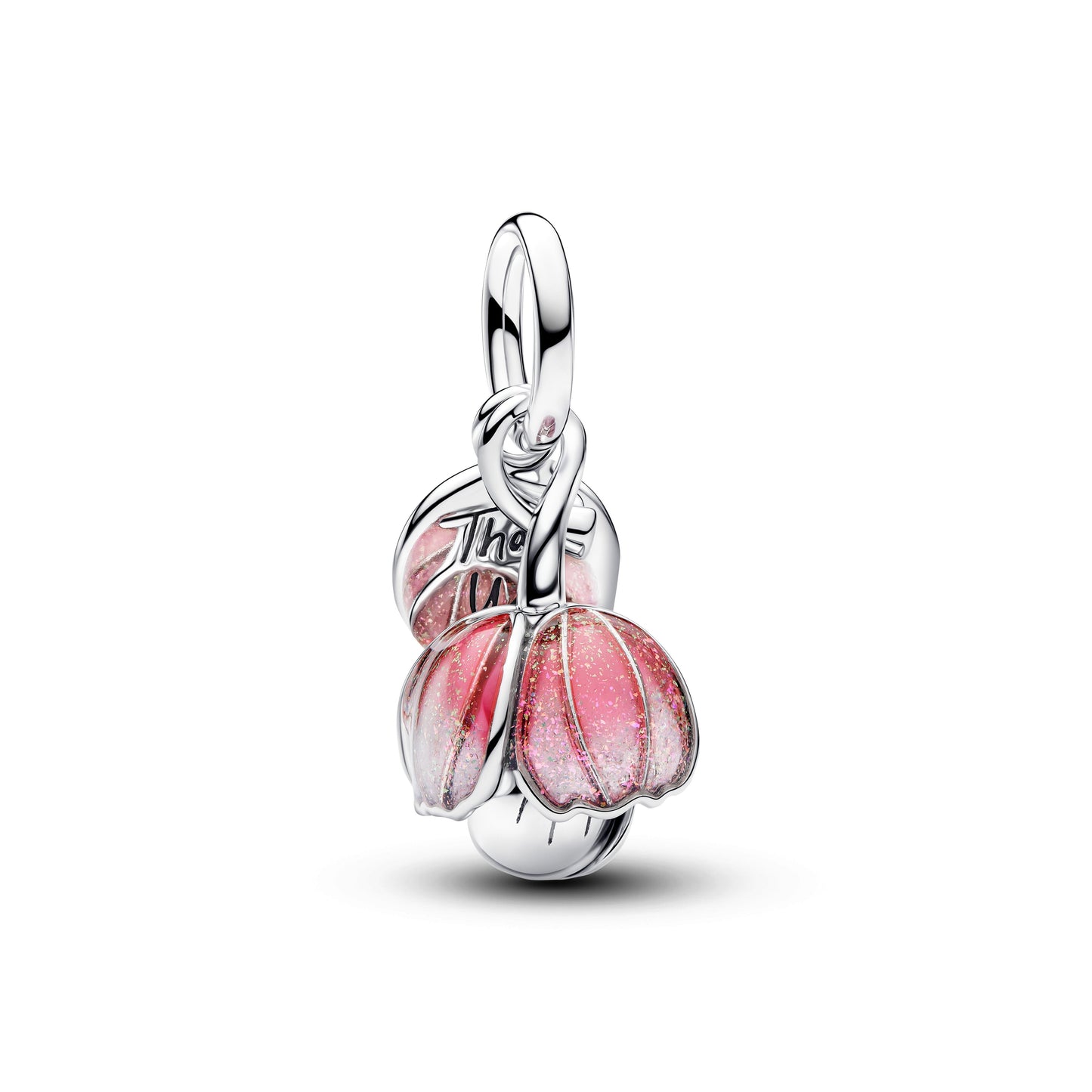 Two-Tone Blooming Flower Dangle Charm Premium Fashion Jewelry Gift Collection
