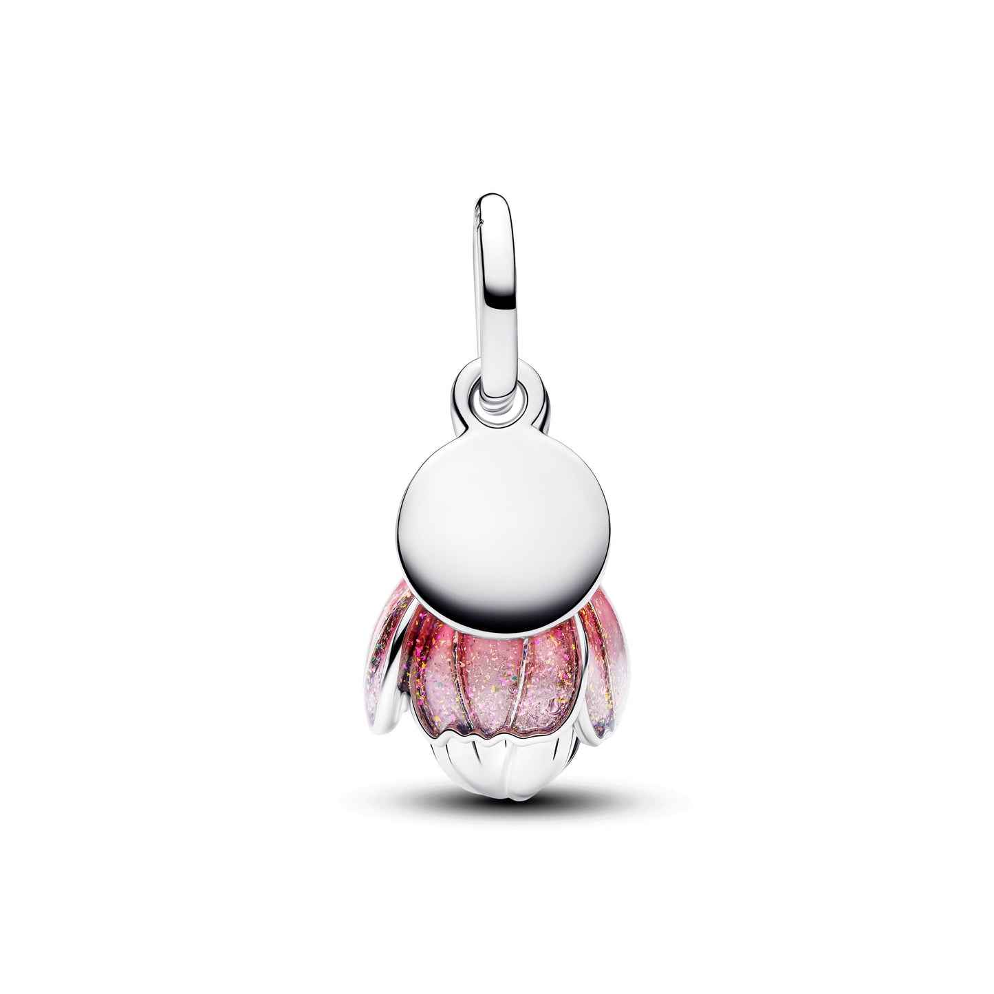 Two-Tone Blooming Flower Dangle Charm Premium Fashion Jewelry Gift Collection