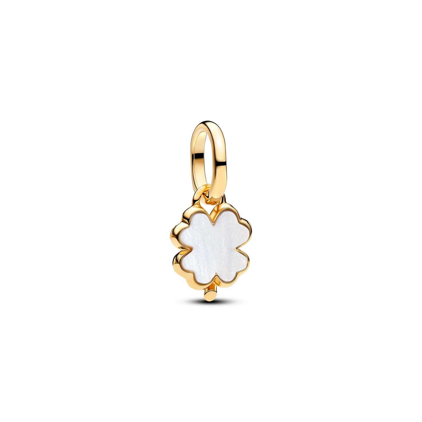 White Lucky Clover Dangle Charm Premium Fashion Jewelry Gift Collection