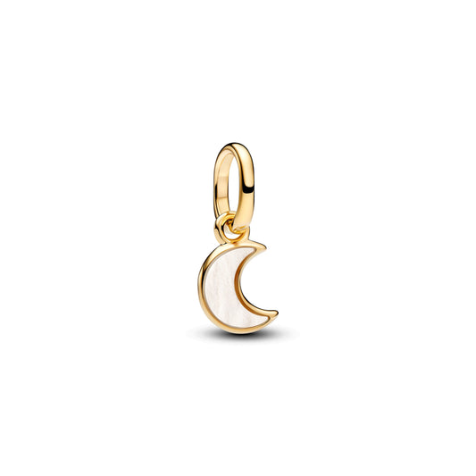 White Crescent Moon Mini Dangle Charm Premium Fashion Jewelry Gift Collection