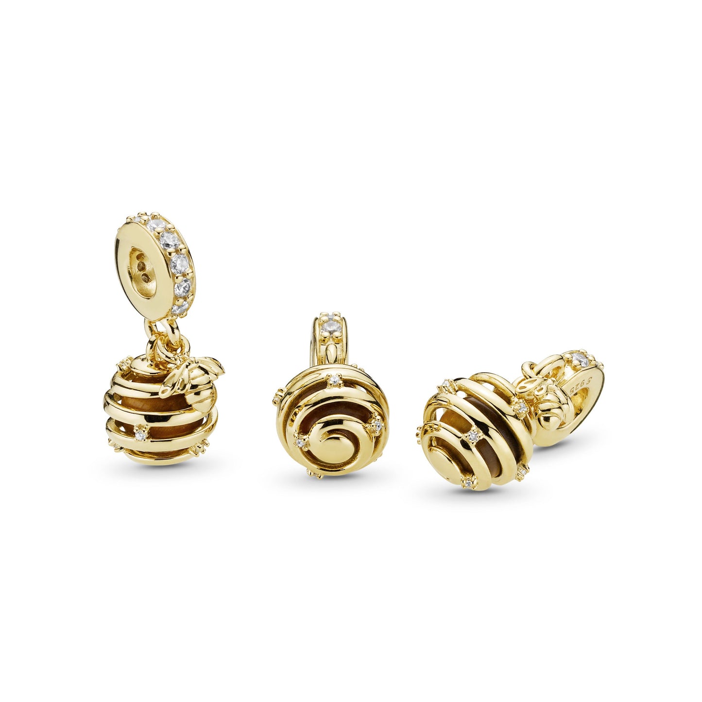 Sparkling Beehive Dangle Charm Premium Fashion Jewelry Gift Collection