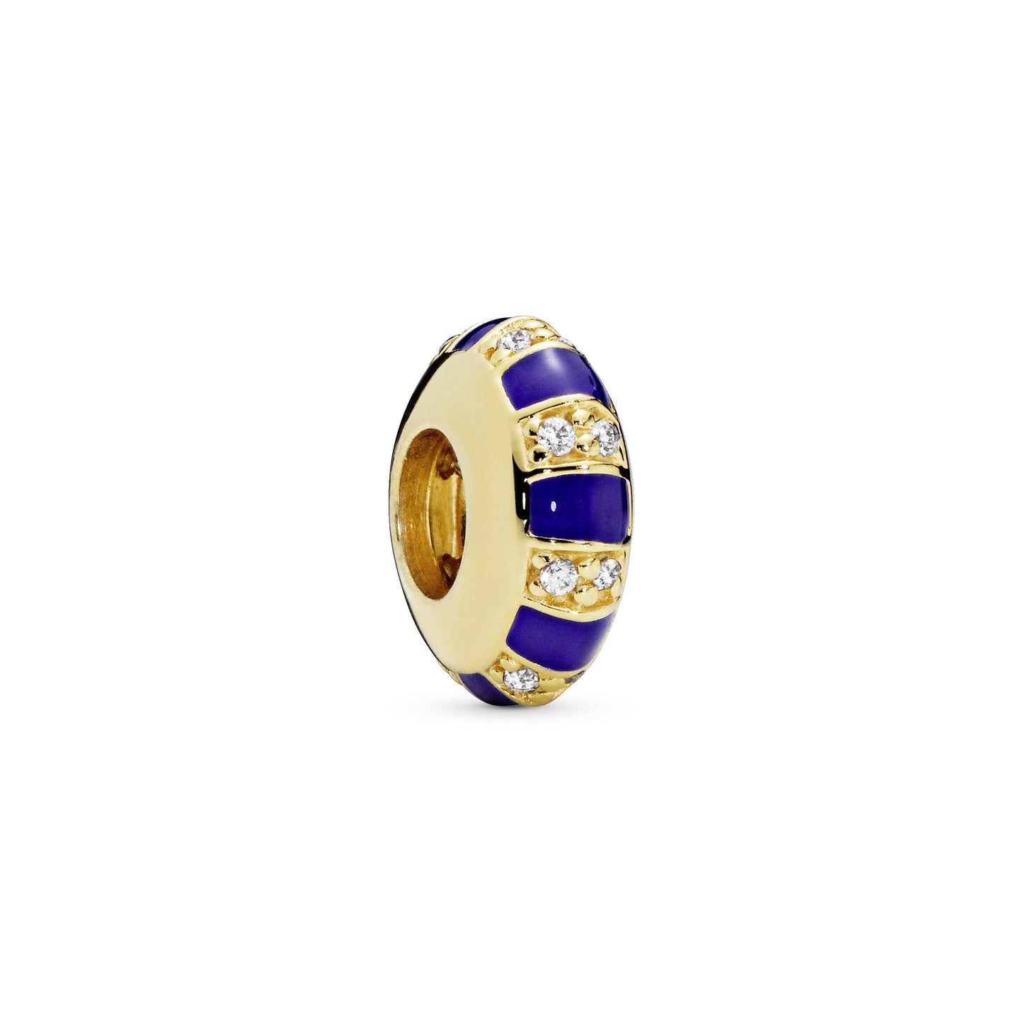 Blue Stripes Spacer Charm Premium Fashion Jewelry Gift Collection