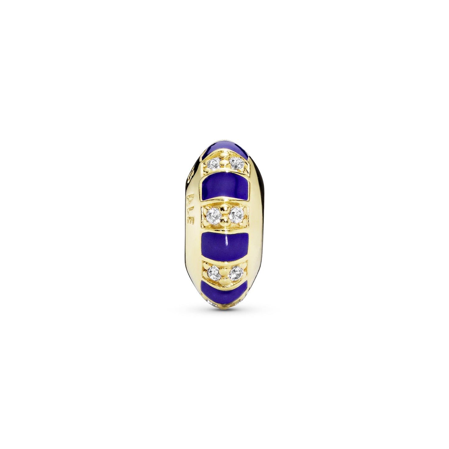 Blue Stripes Spacer Charm Premium Fashion Jewelry Gift Collection