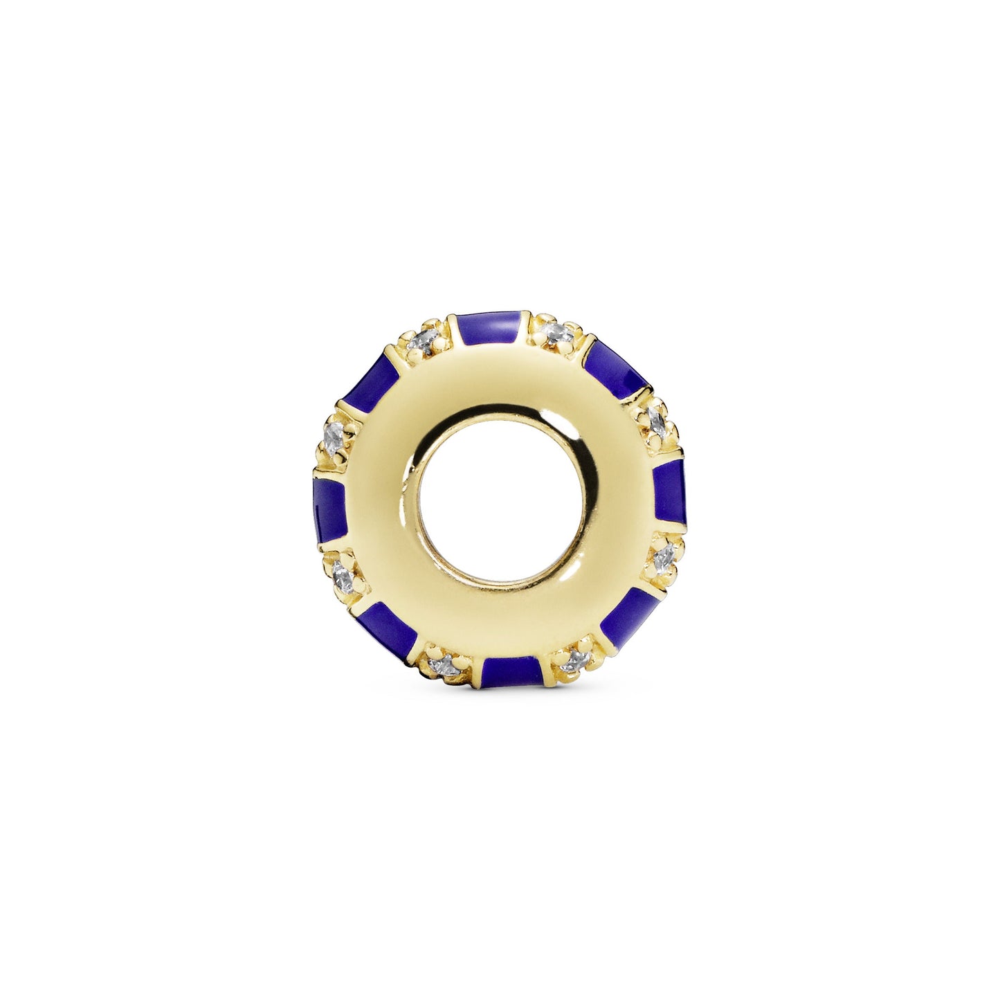 Blue Stripes Spacer Charm Premium Fashion Jewelry Gift Collection