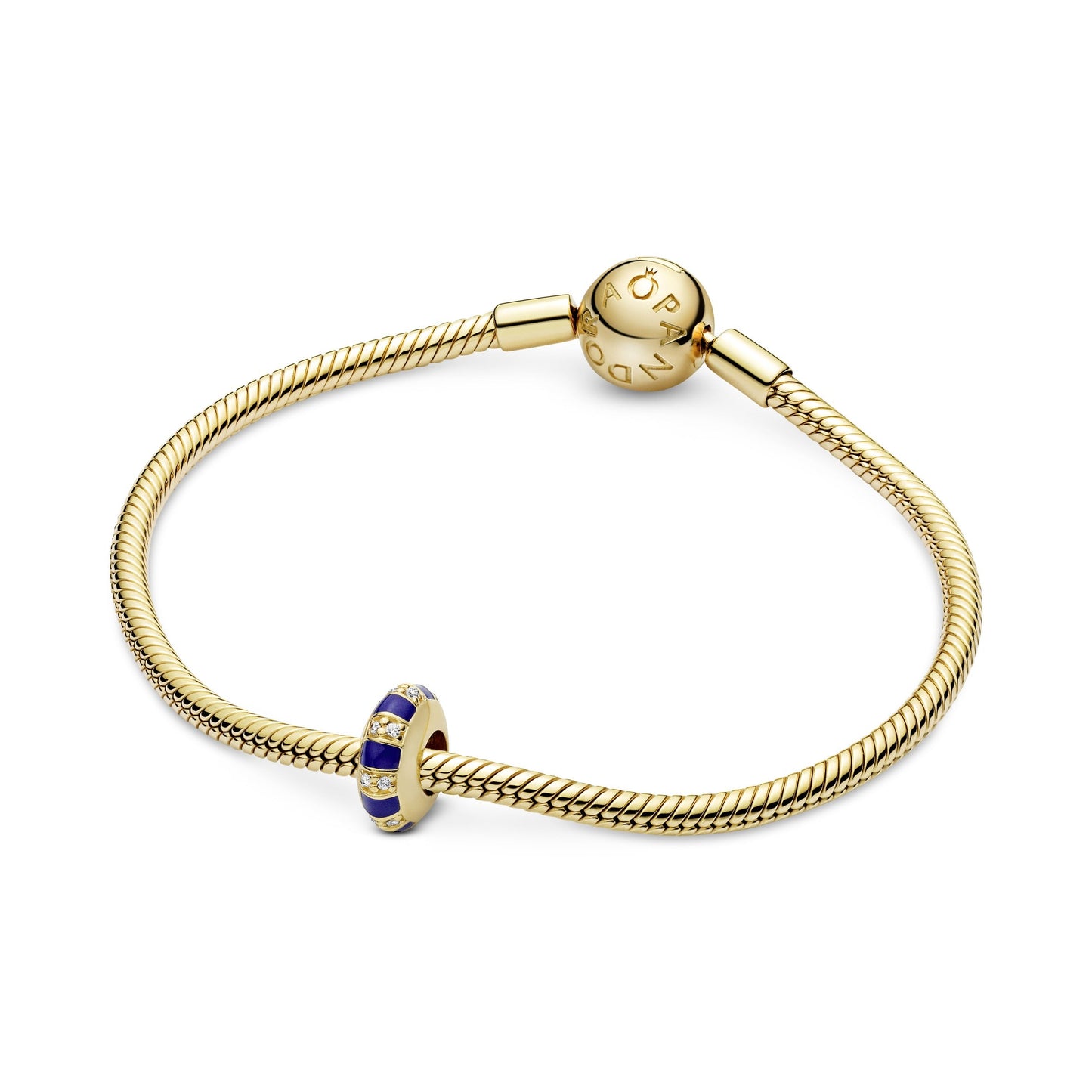 Blue Stripes Spacer Charm Premium Fashion Jewelry Gift Collection