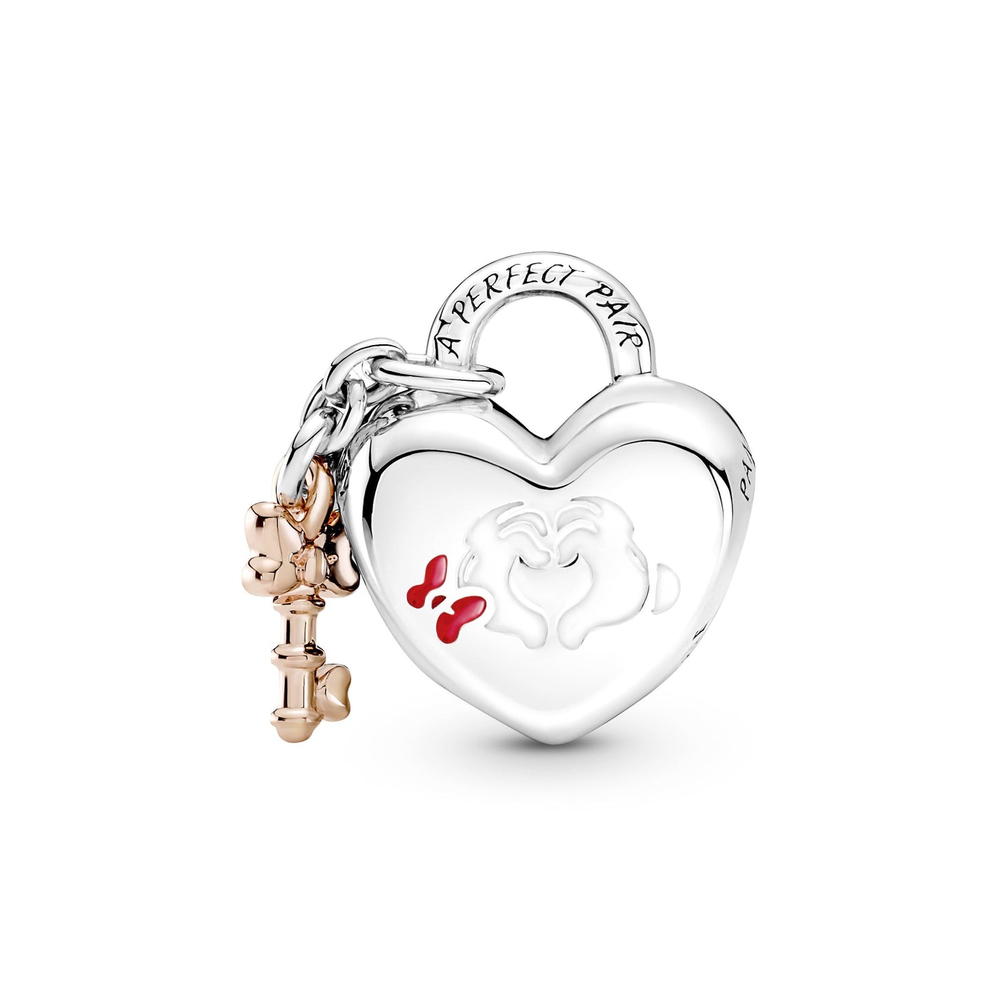 Disney Mickey Mouse & Minnie Mouse Padlock Charm Premium Fashion Jewelry Gift Collection