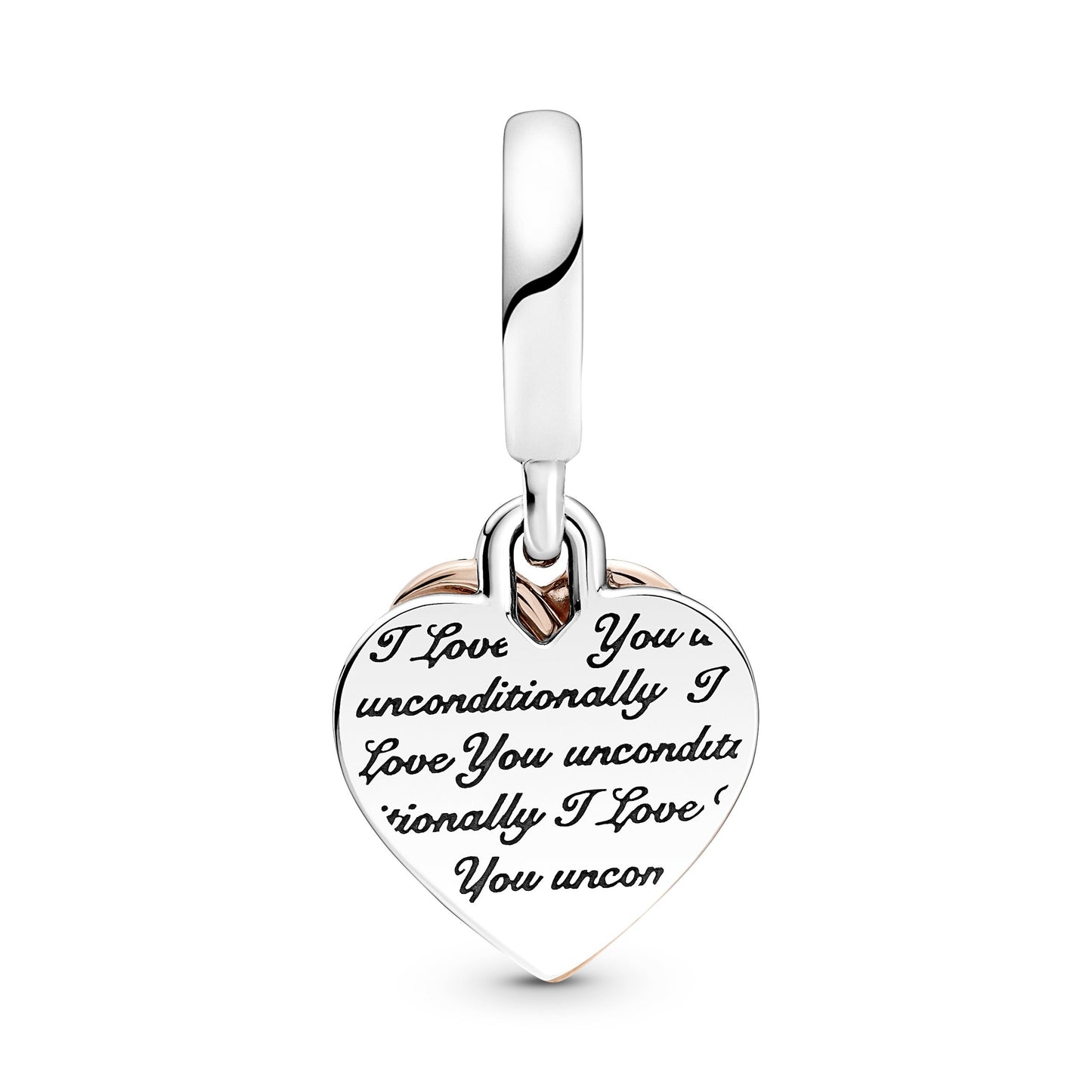 Entwined Hearts Double Dangle Charm Premium Fashion Jewelry Gift Collection