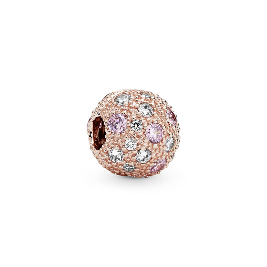 Pink Beaded Texture Clip Charm Premium Fashion Jewelry Gift Collection