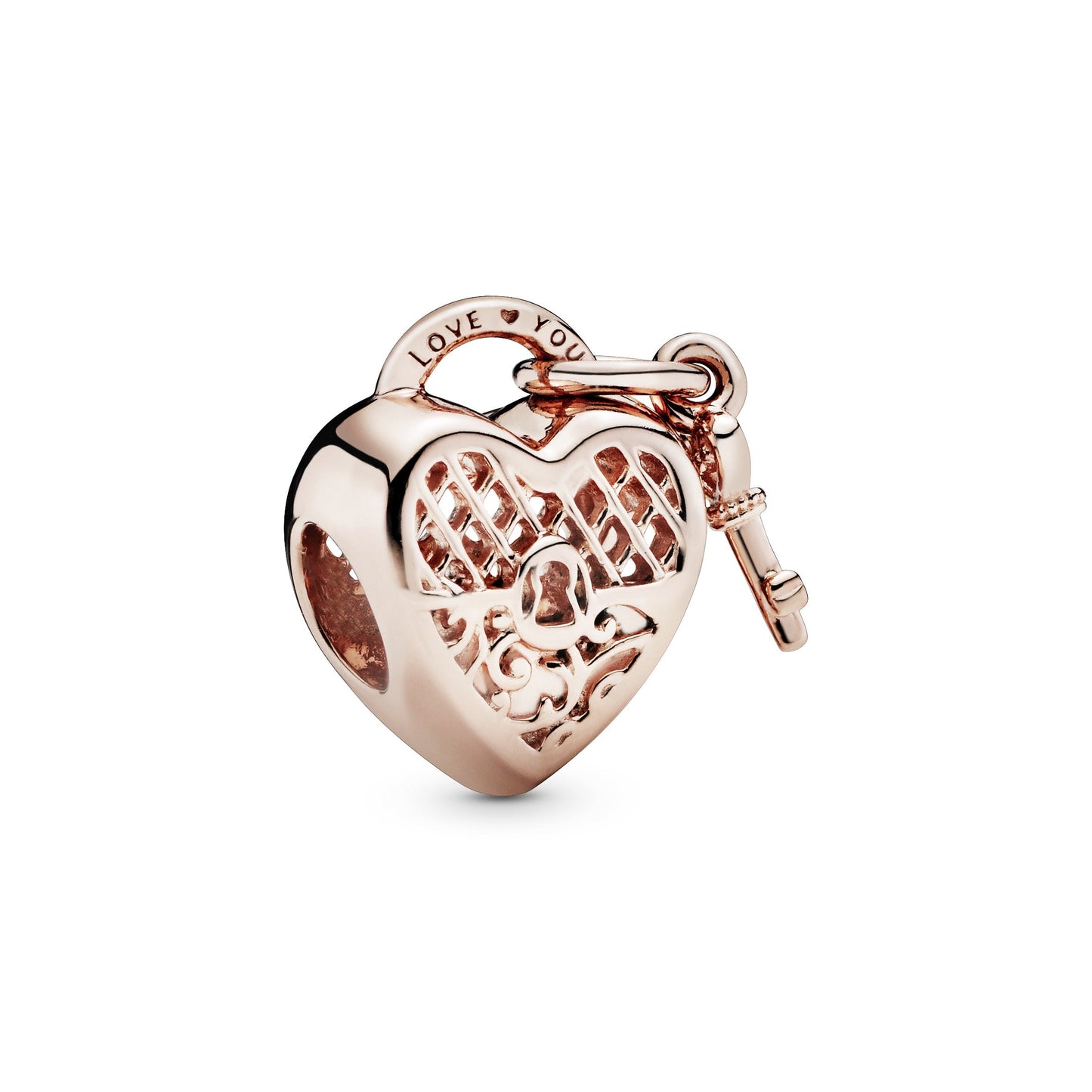 Love You Heart Padlock Charm Premium Fashion Jewelry Gift Collection