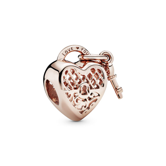 Love You Heart Padlock Charm Premium Fashion Jewelry Gift Collection