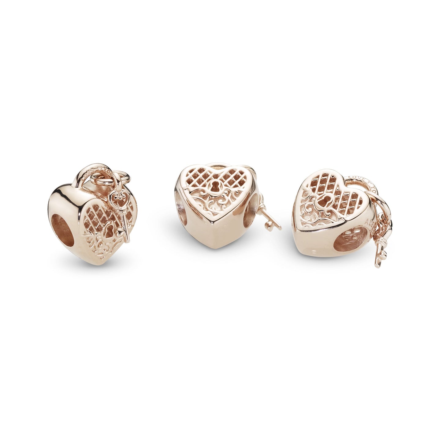 Love You Heart Padlock Charm Premium Fashion Jewelry Gift Collection