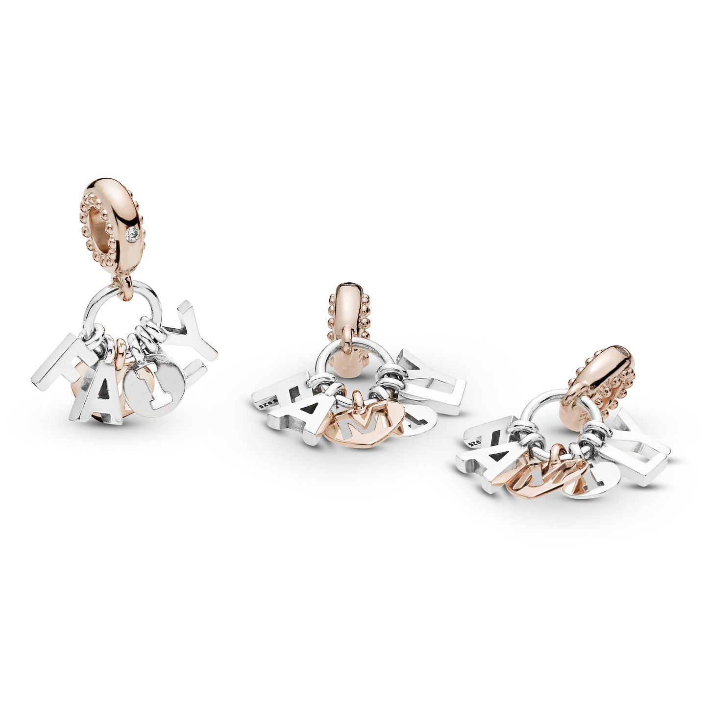 Family Letters Dangle Charm Premium Fashion Jewelry Gift Collection
