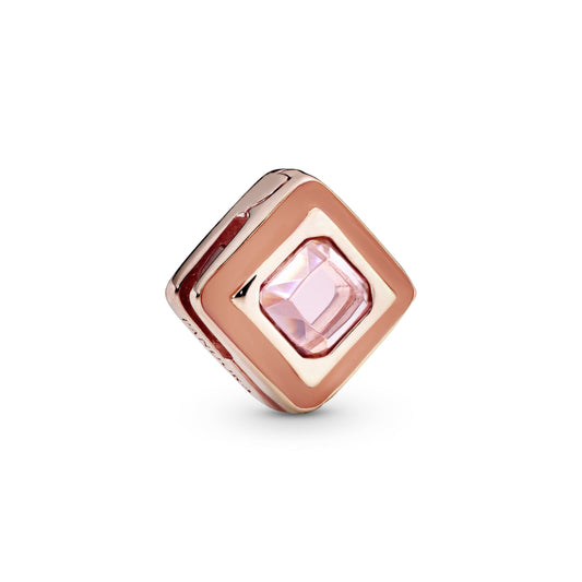 Pink Square Clip Charm Premium Fashion Jewelry Gift Collection