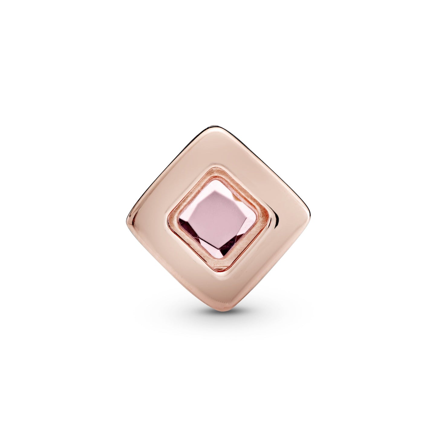 Pink Square Clip Charm Premium Fashion Jewelry Gift Collection
