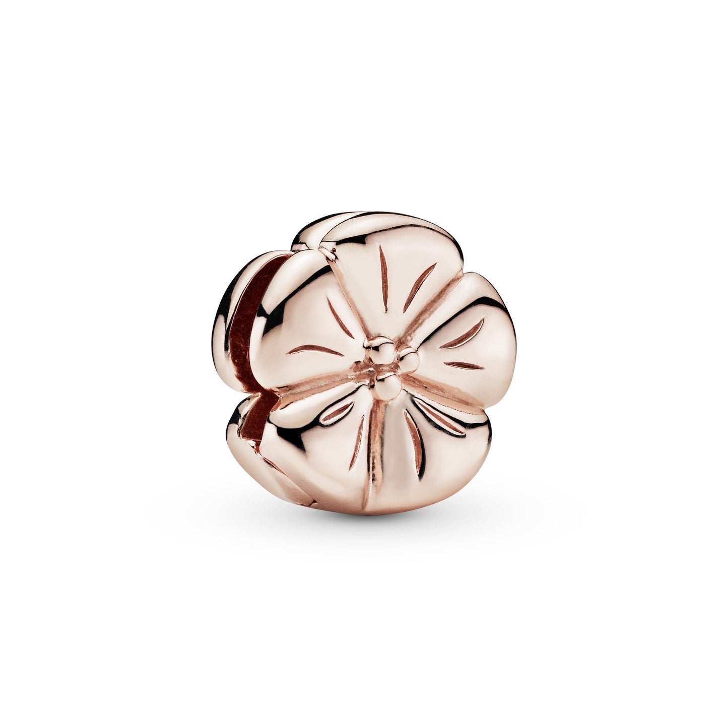 Polished Flower Clip Charm Premium Fashion Jewelry Gift Collection