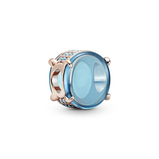 Blue Oval Cabochon Charm Premium Fashion Jewelry Gift Collection