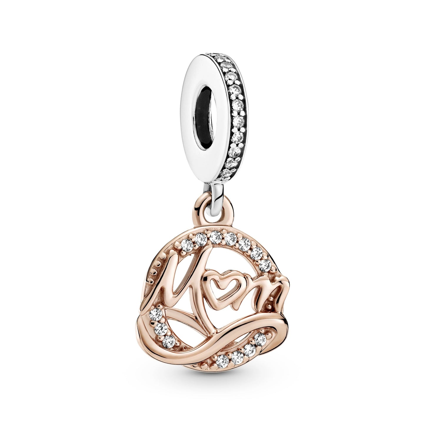 Two-tone Mum Dangle Charm Premium Fashion Jewelry Gift Collection