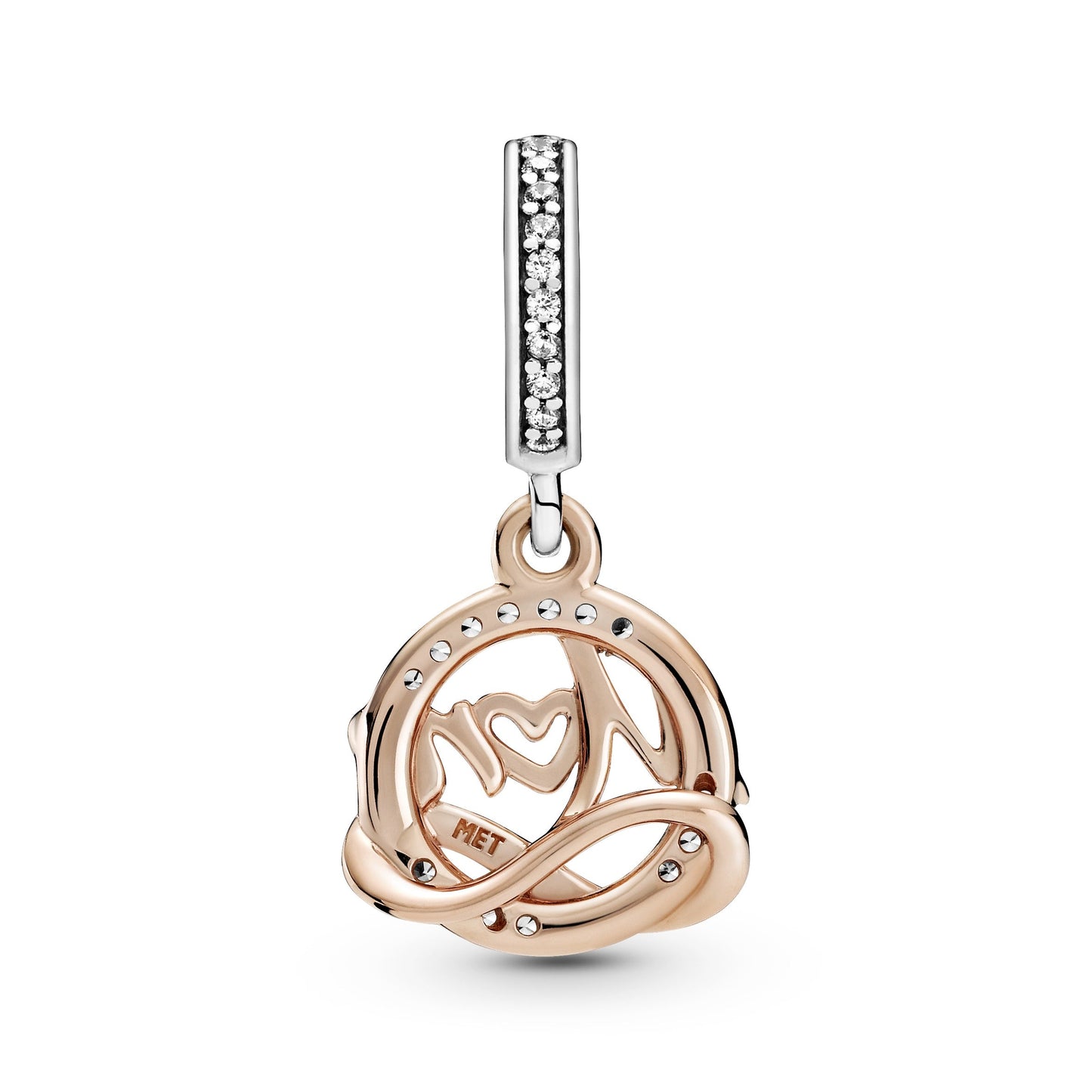 Two-tone Mum Dangle Charm Premium Fashion Jewelry Gift Collection