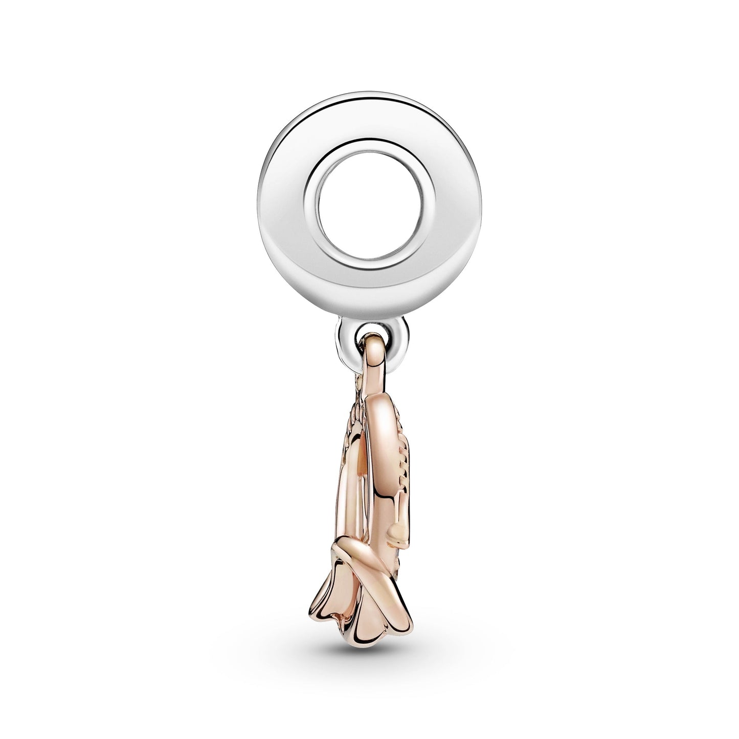 Two-tone Mum Dangle Charm Premium Fashion Jewelry Gift Collection