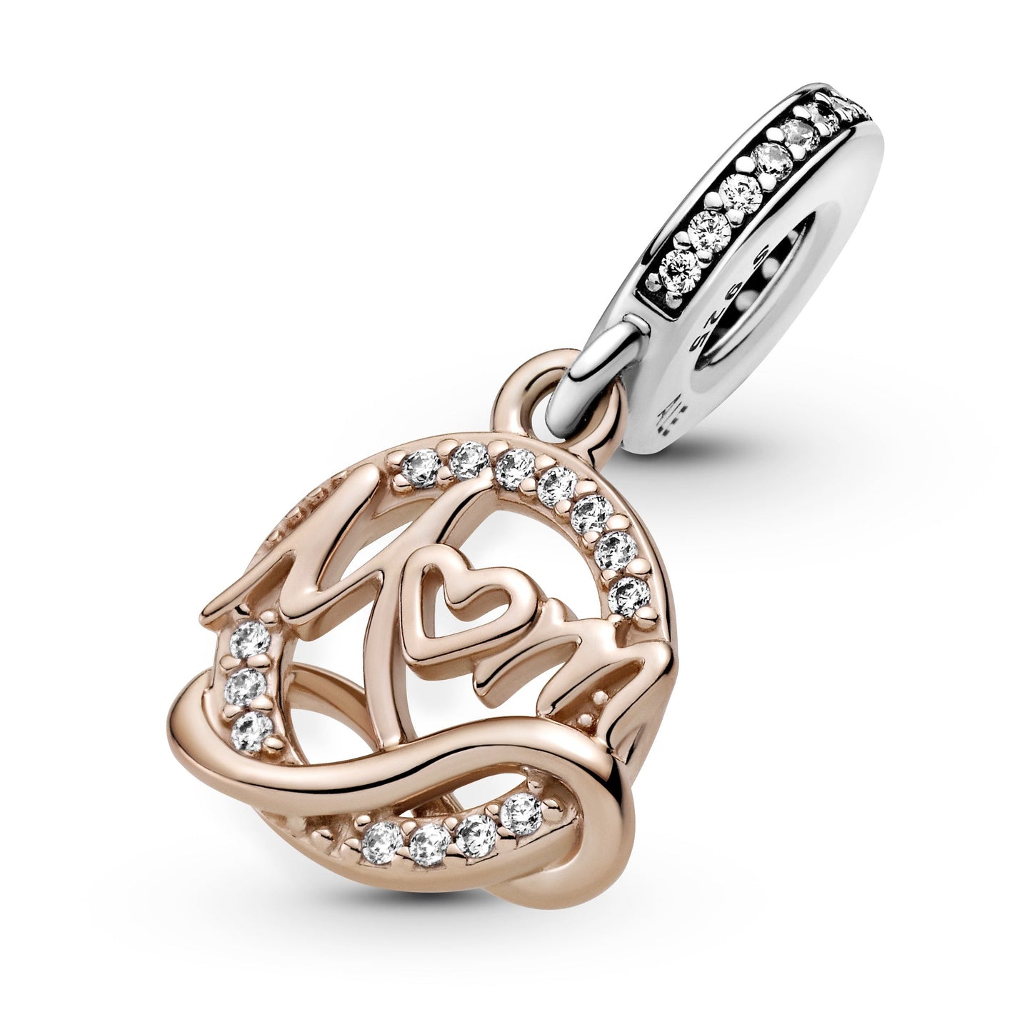 Two-tone Mum Dangle Charm Premium Fashion Jewelry Gift Collection