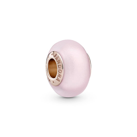 Matte Pink Murano Glass Charm Premium Fashion Jewelry Gift Collection