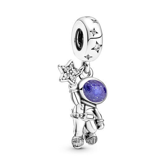Astronaut In The Galaxy Dangle Charm Premium Fashion Jewelry Gift Collection