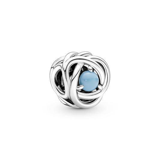 Turquoise Blue Eternity Circle Charm Premium Fashion Jewelry Gift Collection