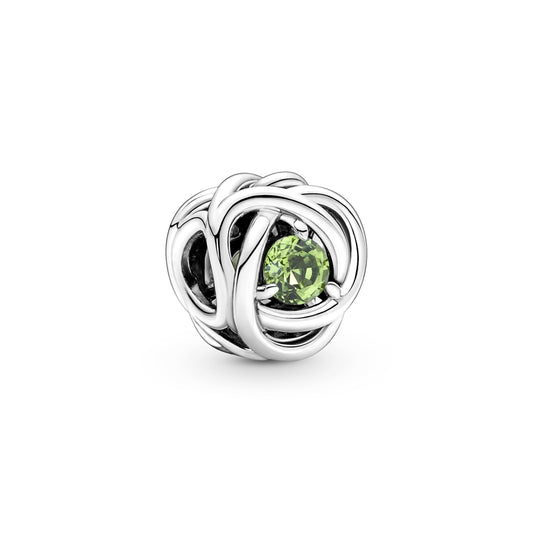 Spring Green Eternity Circle Charm Premium Fashion Jewelry Gift Collection