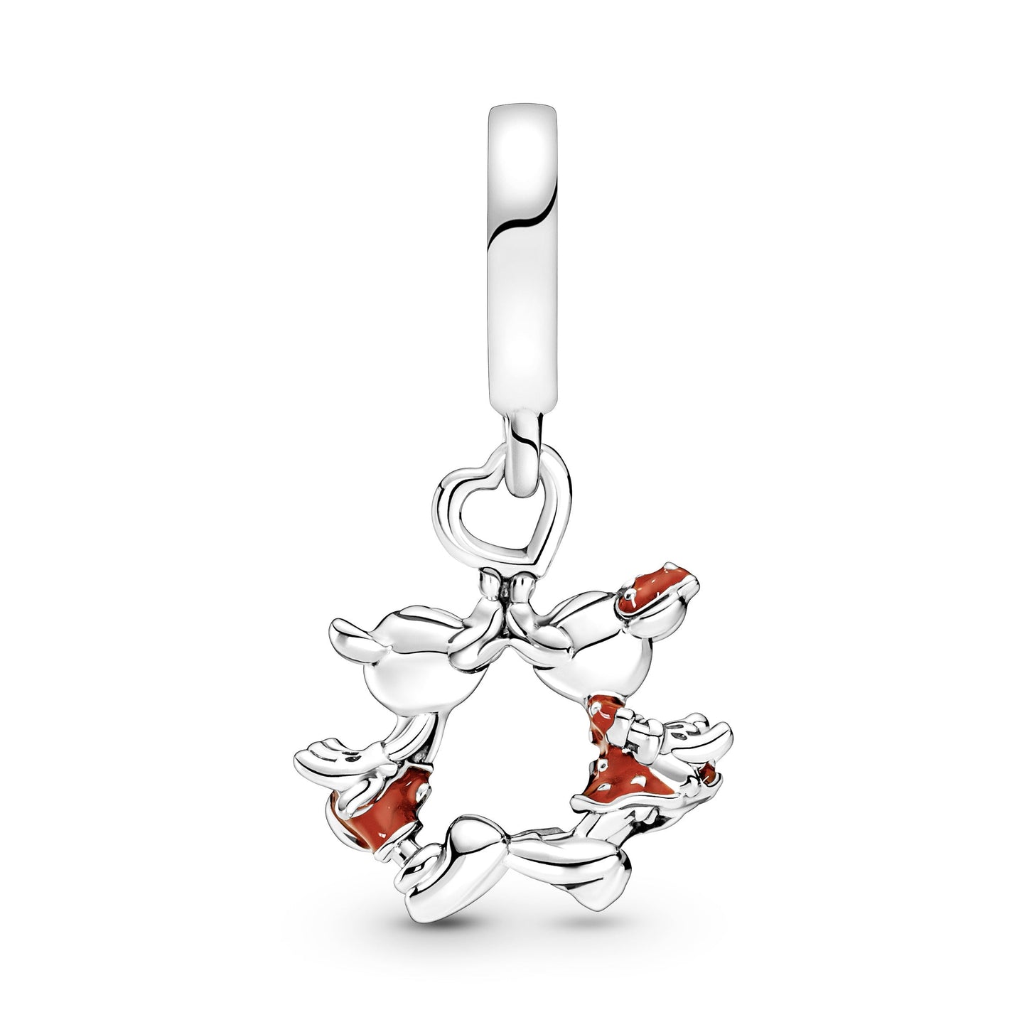 Disney Mickey Mouse & Minnie Mouse Kissing Dangle Charm Premium Fashion Jewelry Gift Collection