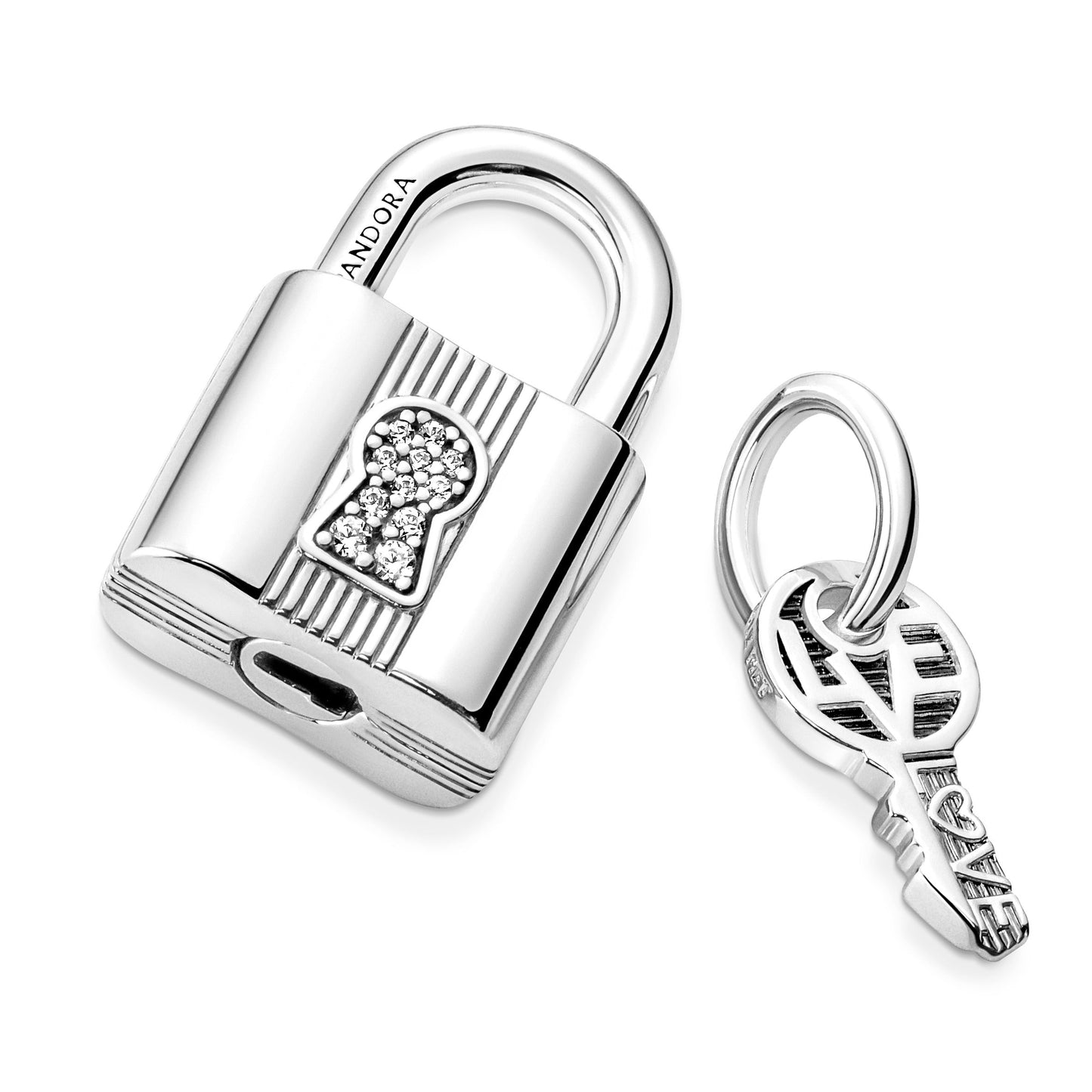 Padlock and Key Dangle Charm Premium Fashion Jewelry Gift Collection