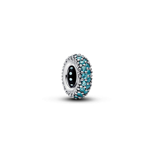 Ice Blue Stone Spacer Charm Premium Fashion Jewelry Gift Collection