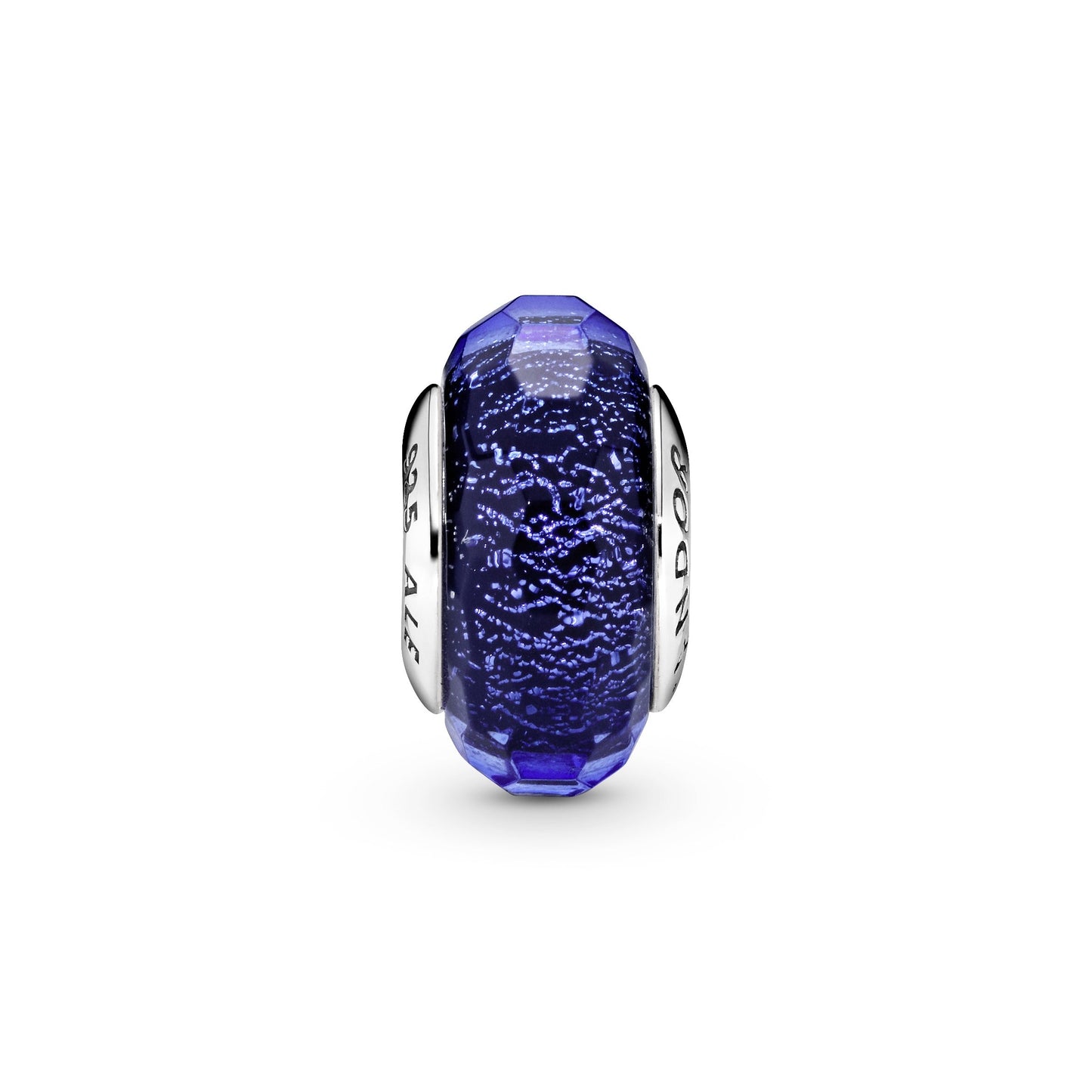 Faceted Blue Murano Glass Charm Premium Fashion Jewelry Gift Collection