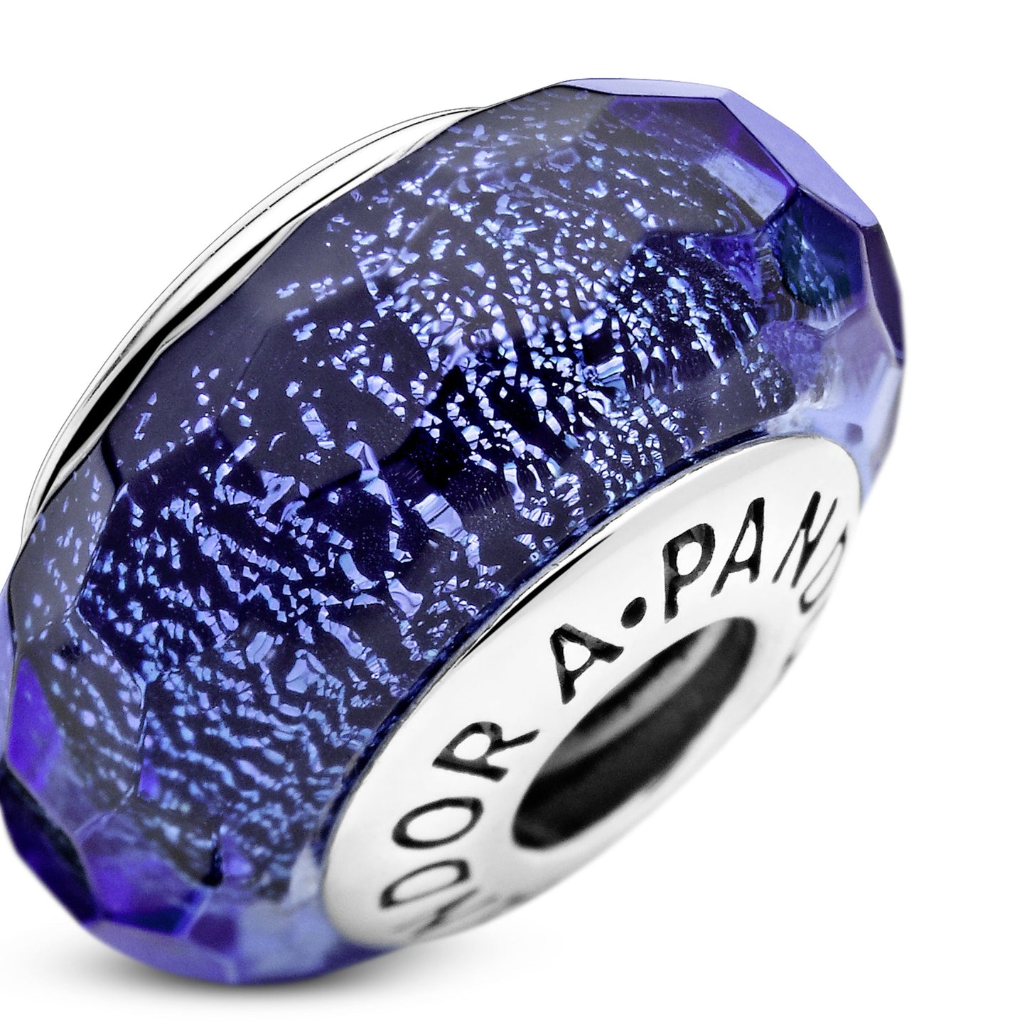 Faceted Blue Murano Glass Charm Premium Fashion Jewelry Gift Collection