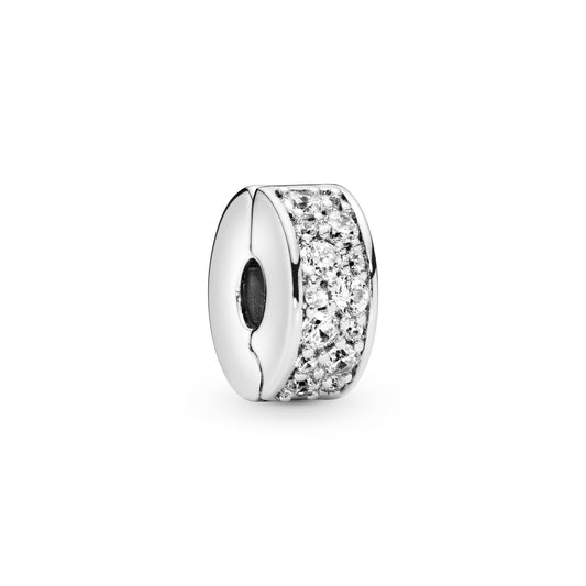 Clear Pavé Clip Charm Premium Fashion Jewelry Gift Collection