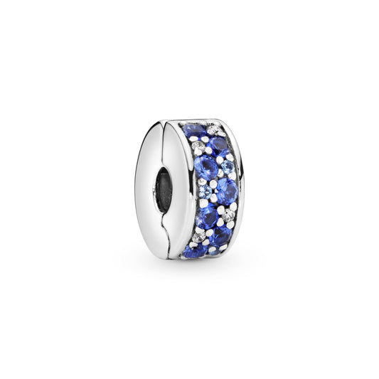 Blue Pavé Clip Charm Premium Fashion Jewelry Gift Collection