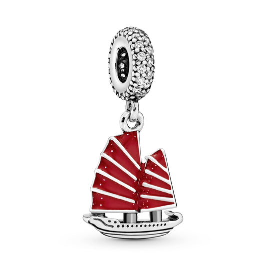 Chinese Junk Ship Dangle Charm Premium Fashion Jewelry Gift Collection