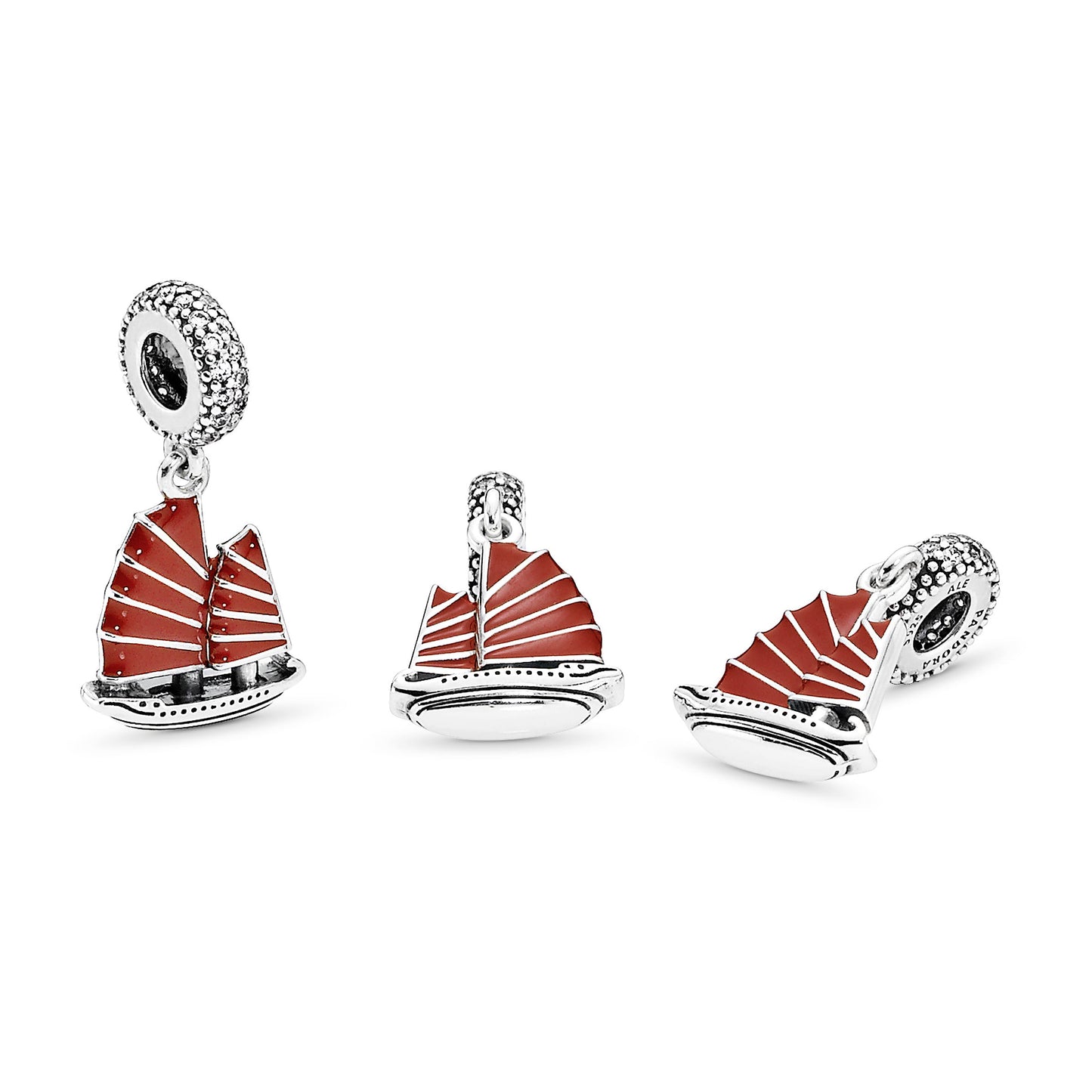 Chinese Junk Ship Dangle Charm Premium Fashion Jewelry Gift Collection