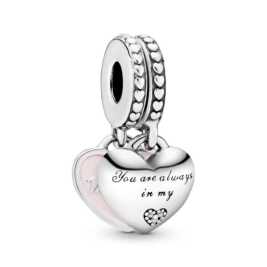 Mother & Daughter Hearts Dangle Charm Premium Fashion Jewelry Gift Collection
