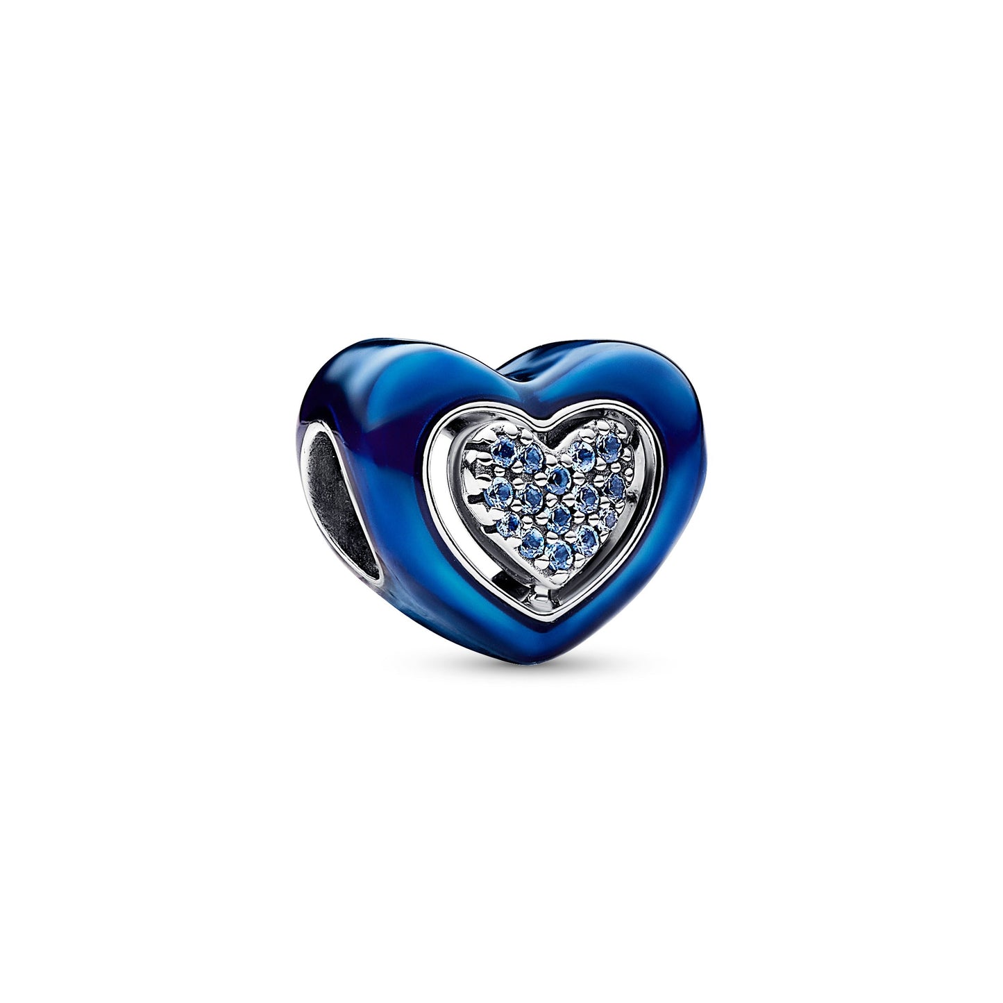 Blue Spinnable Heart Charm Premium Fashion Jewelry Gift Collection